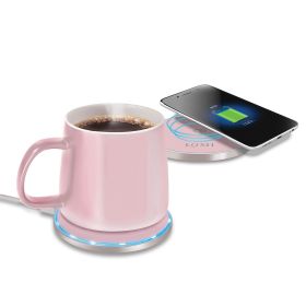 Lomi Heated Mug - White (Colors: Pink)